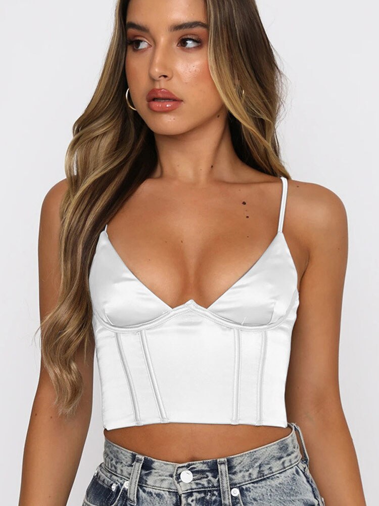 Top Corset Feminino Cetim - Markesa