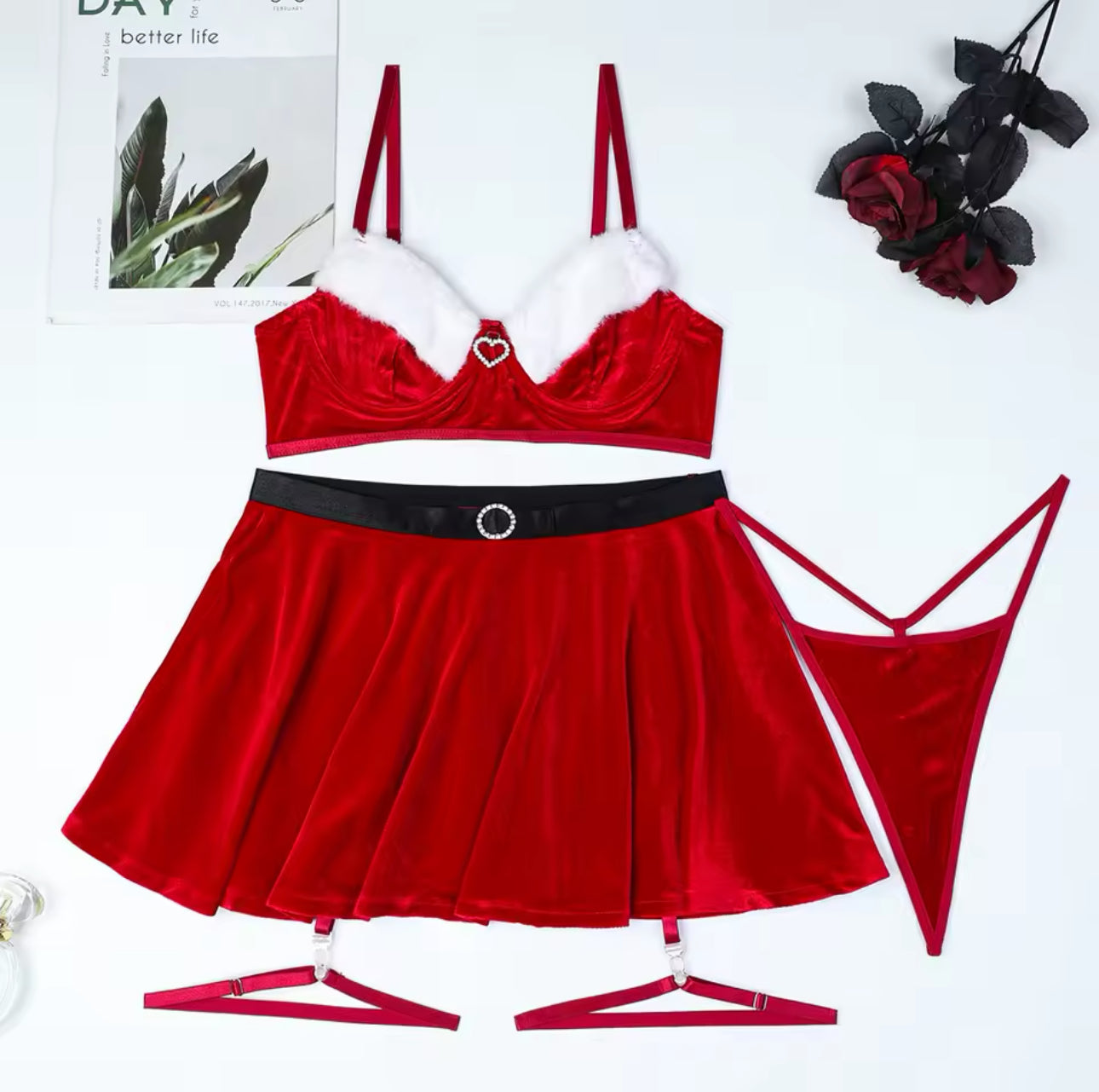 Conjunto Christmas velvet