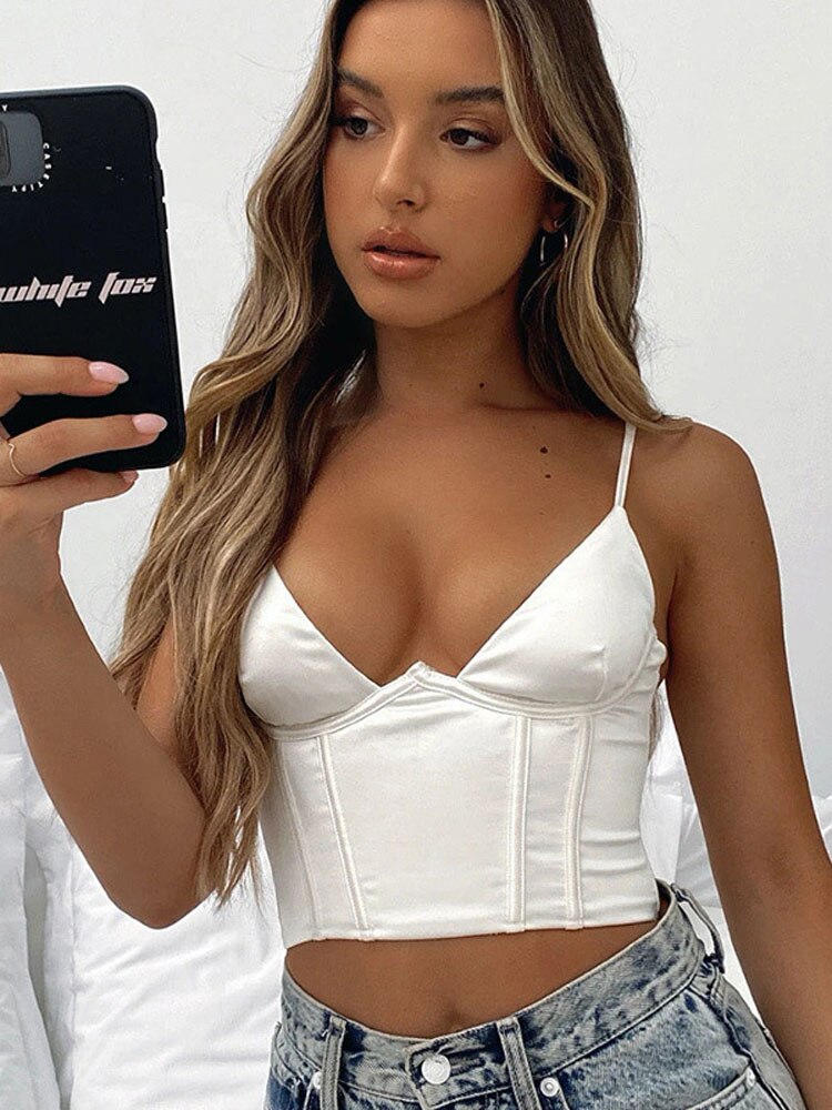 Top Corset Feminino Cetim - Markesa