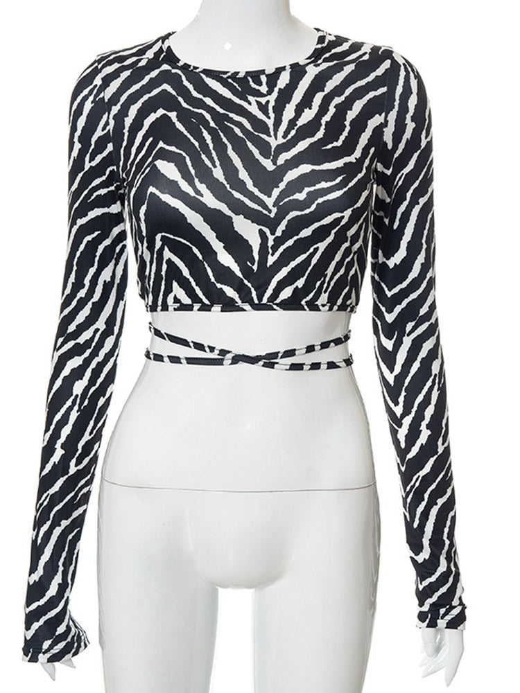 Top Cropped Print - Markesa