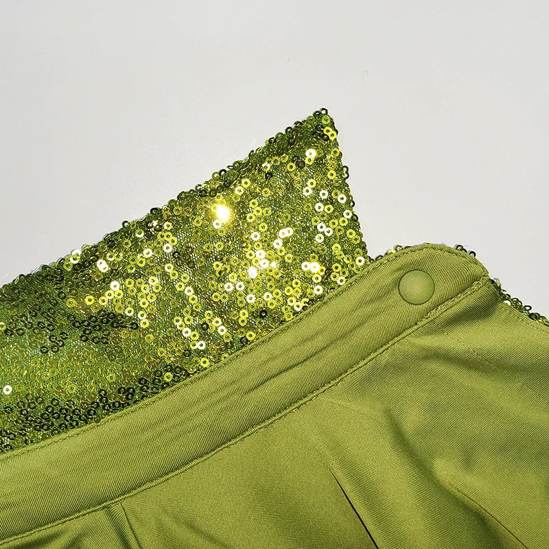 Camisa Feminina em Paetês Verde - Markesa